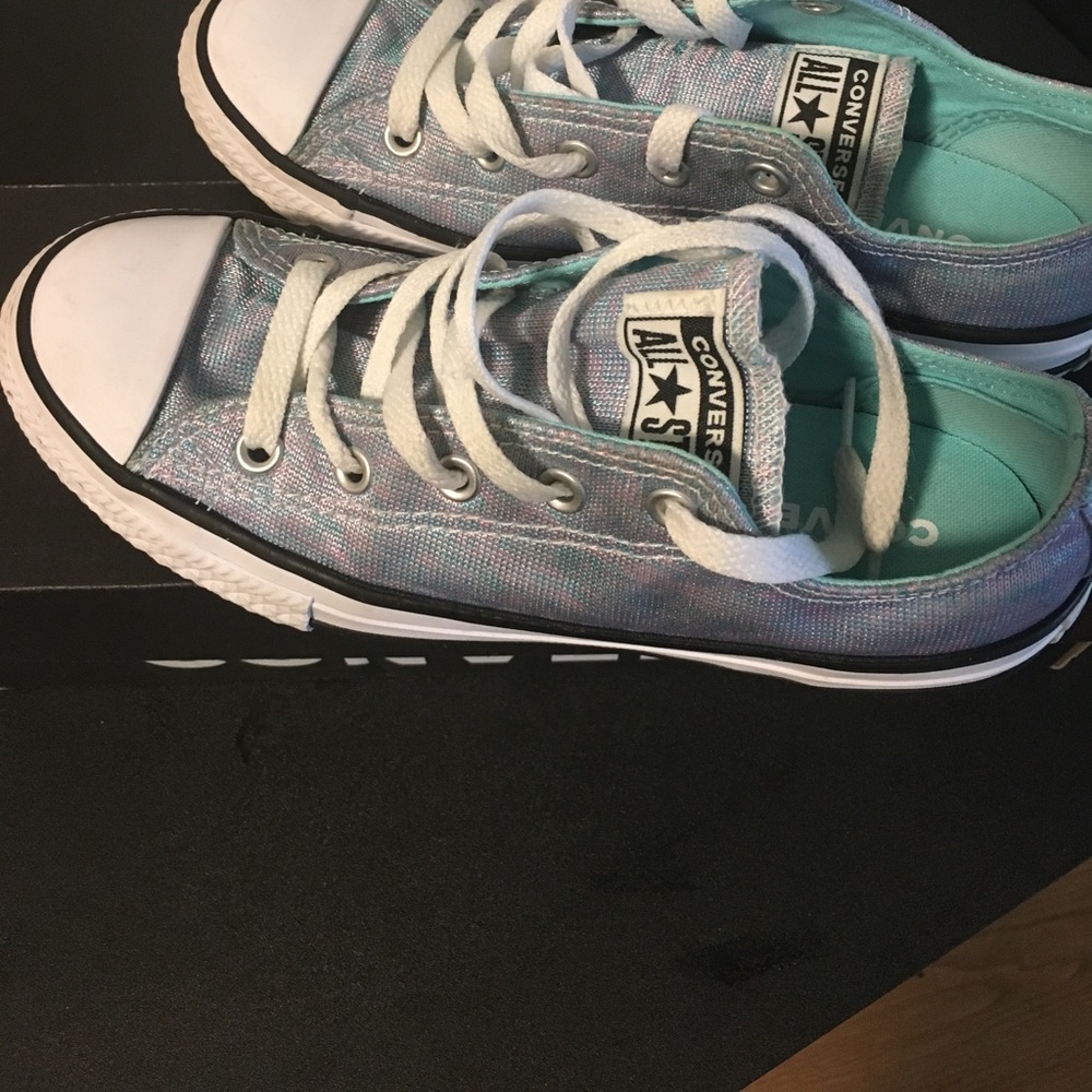Girls converse glitter cotton candy